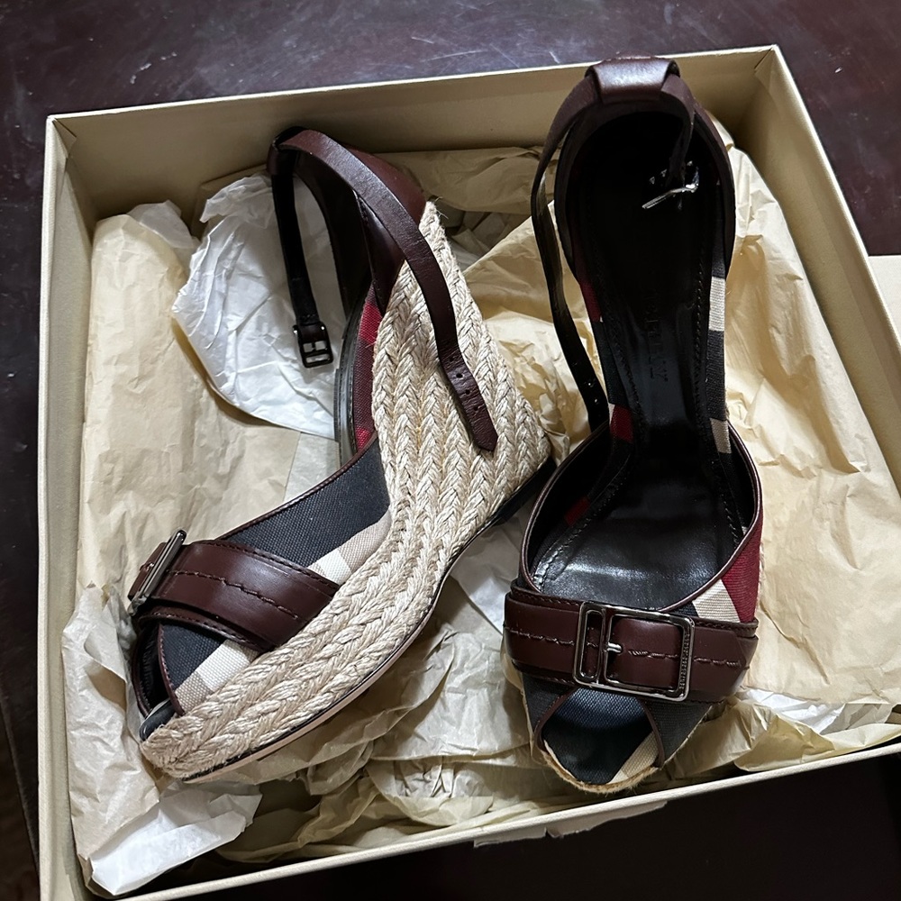Authentic Burberry Wedged Heels